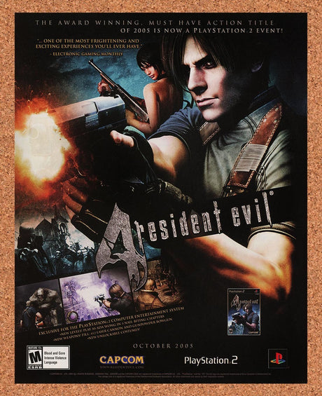 2004 Resident Evil 4 PS2 Original Advertisement / Retro Promo v1