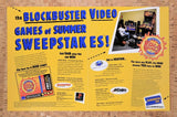 1996 Blockbuster Games Of Summer Sweepstakes Original Ad / Retro Wall Art v14