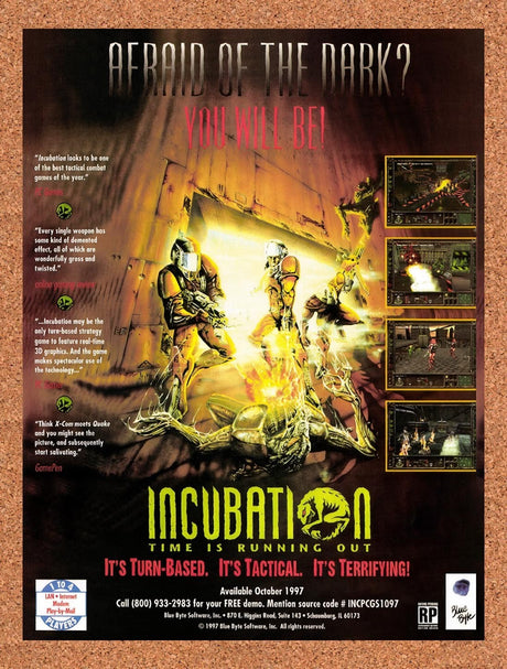 1997 Incubation Time Is Running Out PC Original Advertisement / Retro Promo v3