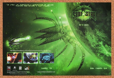 Sinistar Unleashed PC Original 2001 Ad Authentic THQ Shooter Video Game Promo