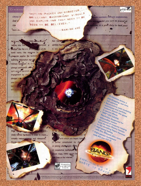 2000 Bang! Gunship Elite PC Original Advertisement / Retro Promo v1
