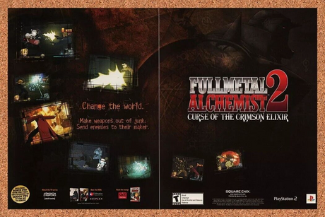 Full Metal Alchemist 2 PS2 Original 2007 Ad Authentic Square Video Game Promo