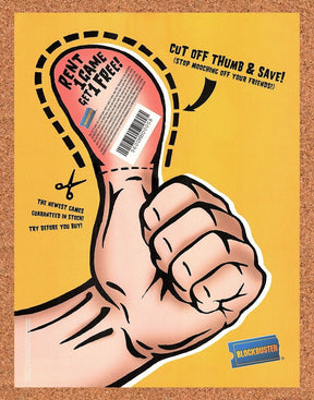 Blockbuster Original 2004 Ad Authentic Funny Retro Video Game Rental Promo