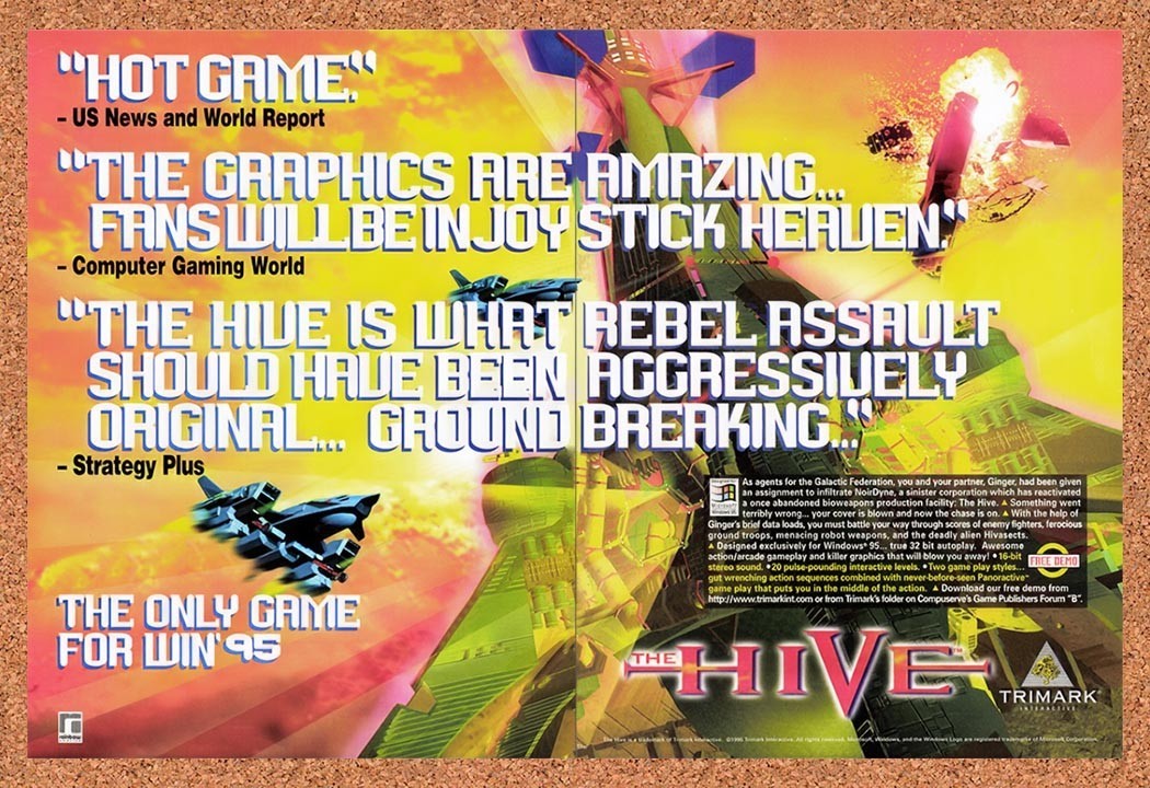 1996 The Hive PC Original Advertisement / Retro Promo v3