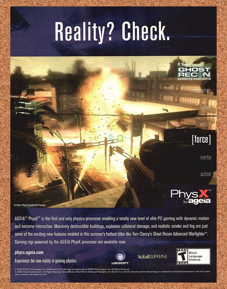 Original 2006 Ghost Recon Advanced WarFighter PC Vintage Ad - Video Game Promo