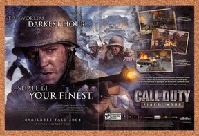 2004 Call Of Duty Finest Hour GameCube Original Advertisement / Retro Promo v1