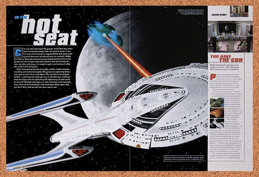 1999 Star Trek Bridge Commander PC Original Advertisement / Retro Wall Art v4