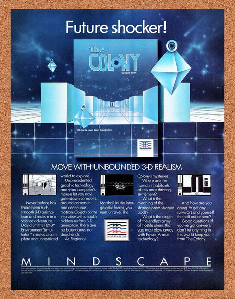 The Colony Apple 2 Original 2004 Vintage Ad - Video Game Promo