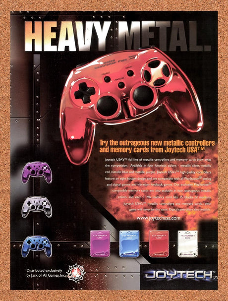2000 Joytech USA Full Metal Jacket PS1 Controllers Original Ad / Promo v2