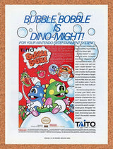 Bubble Bobble NES Original 1990 Ad Authentic Nintendo Video Game Promo