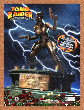 Tomb Raider Chronicles PC Original 2000 Ad Authentic Video Game Promo v3