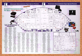 1996 E3 Exhibit Map Original Advertisement / Retro Wall Art v6