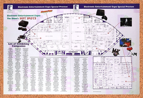 1996 E3 Exhibit Map Original Advertisement / Retro Wall Art v6