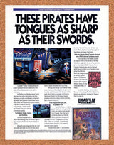 Monkey Island IBM Original 1991 Vintage Ad - Lucas Film Video Game Promo