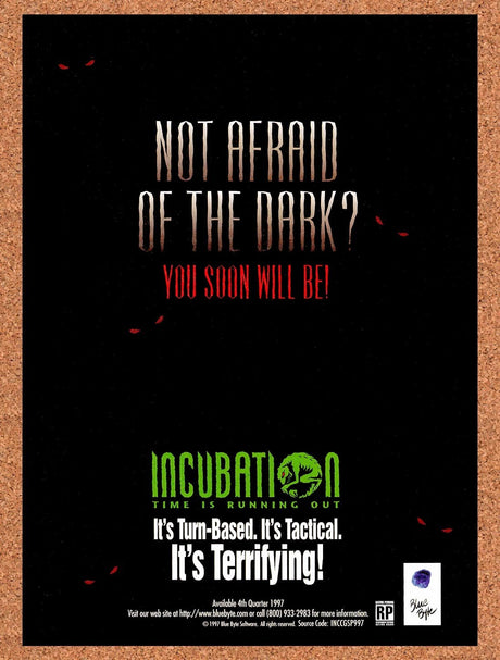 1997 Incubation Time Is Running Out PC Original Advertisement / Retro Promo v6