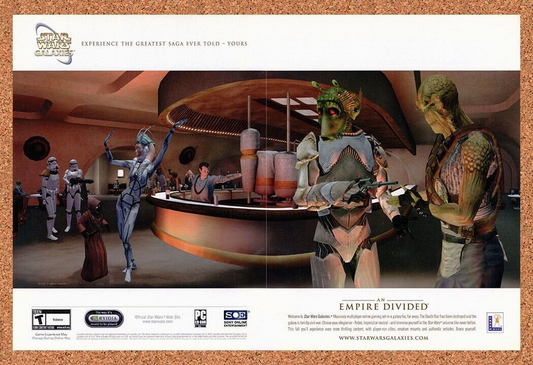 Star Wars Galaxies PC Original 2004 Ad Authentic Online RPG Video Game Promo v2
