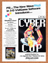 1989 Cyber Cop Commodore 64 Original Advertisement / Retro Wall Art v2