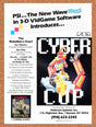 1989 Cyber Cop Commodore 64 Original Advertisement / Retro Wall Art v2