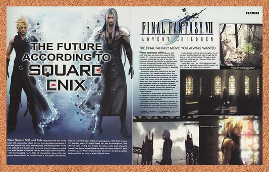 Final Fantasy VII FF7Advent Children Movie Original 2004 Ad Authentic Game Promo