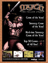 1998 Myth The Fallen Lords PC Original Advertisement / Retro Promo v5