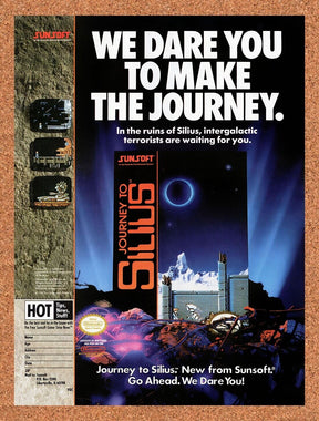 1990 Journey To Silius NES Original Advertisement / Retro Wall Art v1