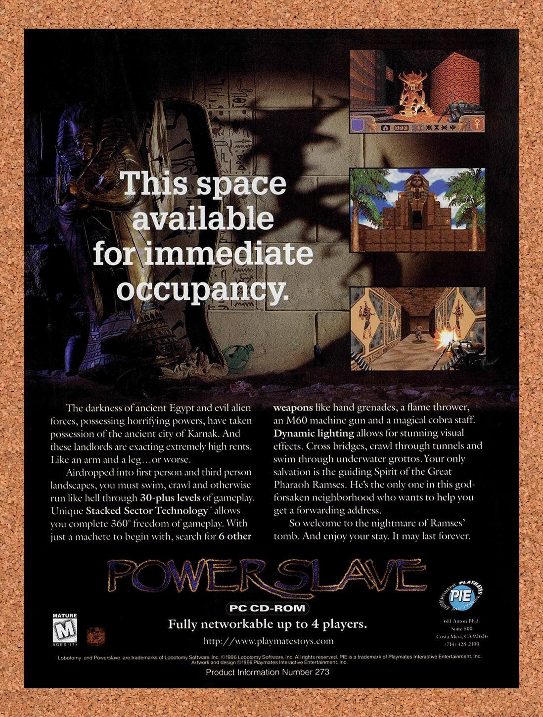 1997 Powerslave PC Original Advertisement / Retro Promo v2