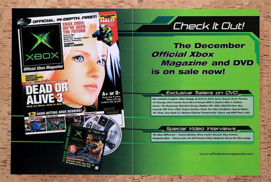 2000 Microsoft Xbox Magazine Launch Original Advertisement / Retro Wall Art v3