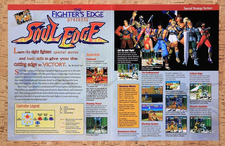 1996 Soul Edge Arcade Original Advertisement / Retro Wall Art v1