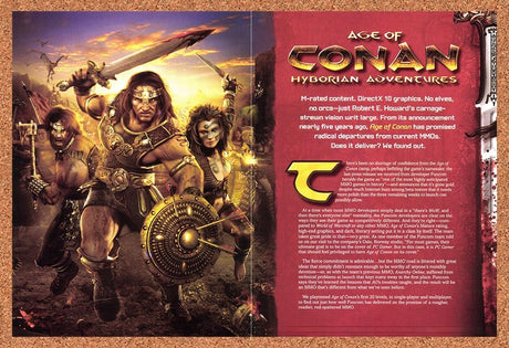 2008 Age Of Conan Hyborian Adventures PC Original Advertisement / Promo vr2