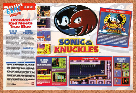 1994 Sonic & Knuckles Genesis Original Advertisement / Retro Promo vr5