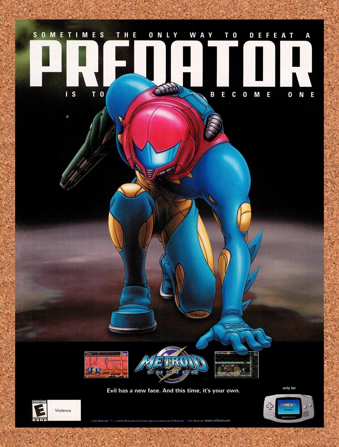 2001 Metroid Fusion GBA Original Advertisement / Retro Promo v1