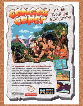 1993 Congos Caper SNES Original Advertisement / Retro Wall Art v1