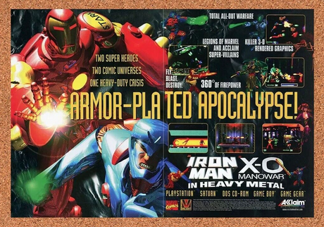 Iron Man X-O Manowar Heavy Metal PC CD-Rom Original 1997 Ad Authentic Game Promo