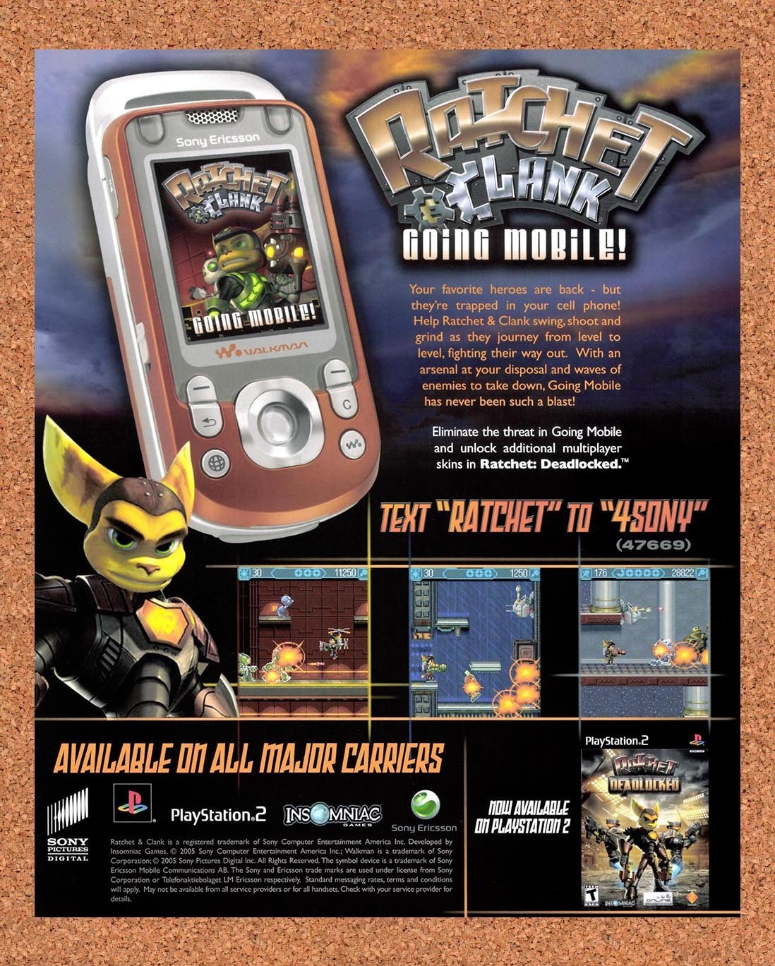 2005 Ratchet Deadlocked Going Mobile Original Advertisement / Retro Promo v1