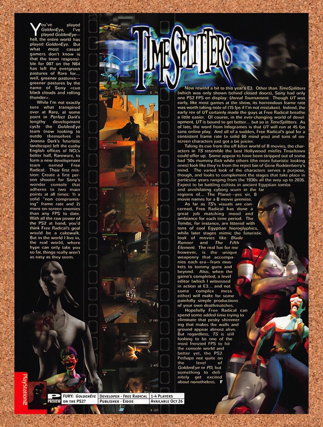 2000 TimeSplitters PS2 Original Advertisement / Retro Promo vr1