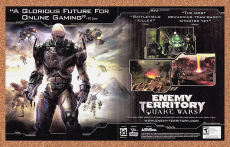 2007 Enemy Territory Quake Wars PC Original Advertisement / Retro Promo v5