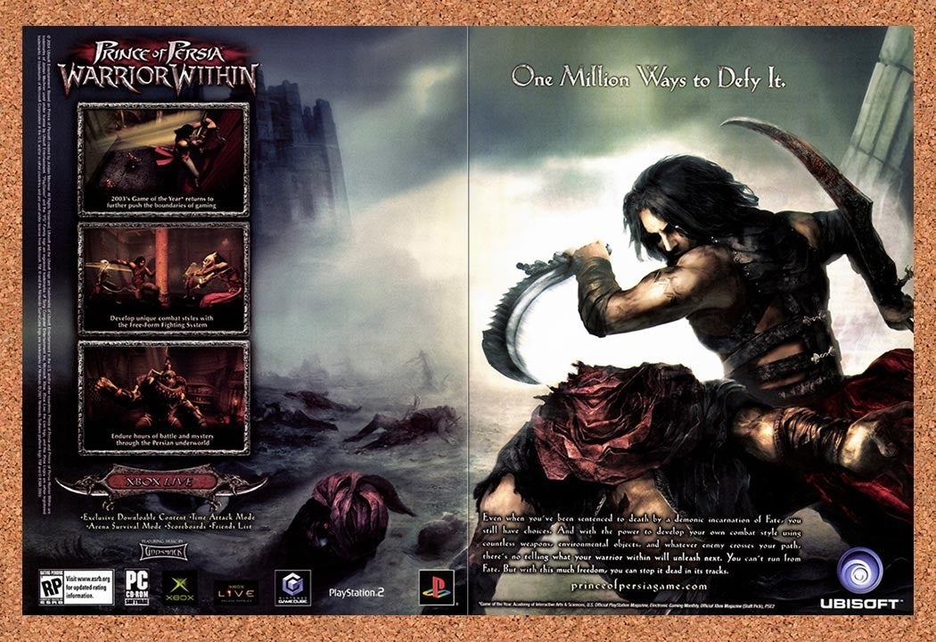 2004 Prince Of Persia Warrior Within Xbox Original Advertisement / Promo v2