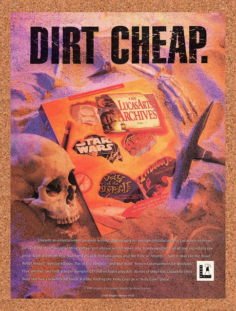 1995 LucasArts PC Games Original Advertisement / Retro Promo v2