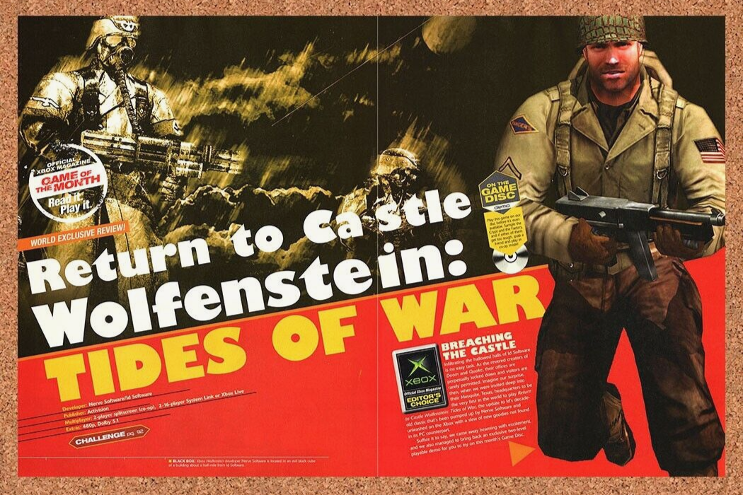 Return To Castle Wolfenstein Xbox Original 2002 Ad Authentic Video Game Promo