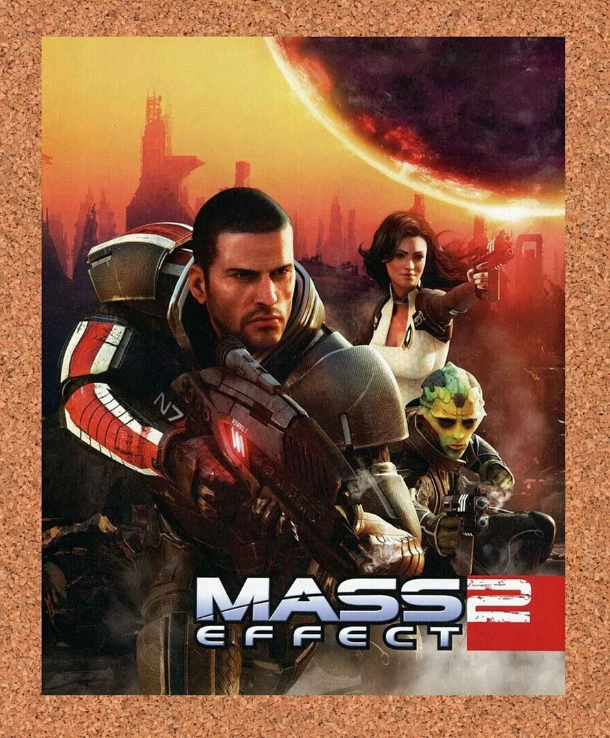 Mass Effect 2 Xbox 360 Original 2011 Ad Authentic Video Game Promo