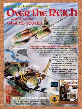 1996 Over The Reich PC Original Advertisement / Retro Promo v1