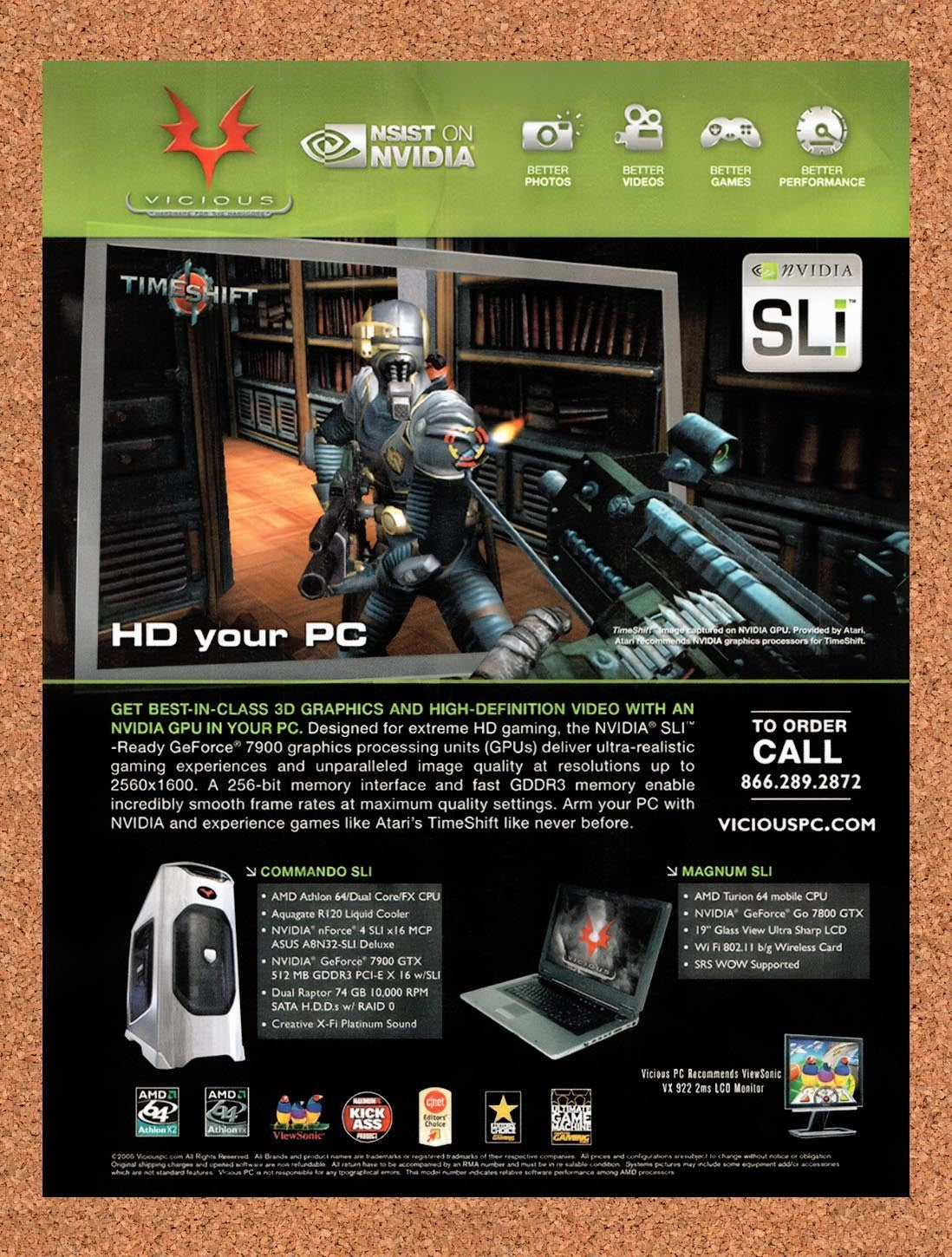 2006 TimeShift Vicious Nvidia SLI Original Advertisement / Retro Promo v3