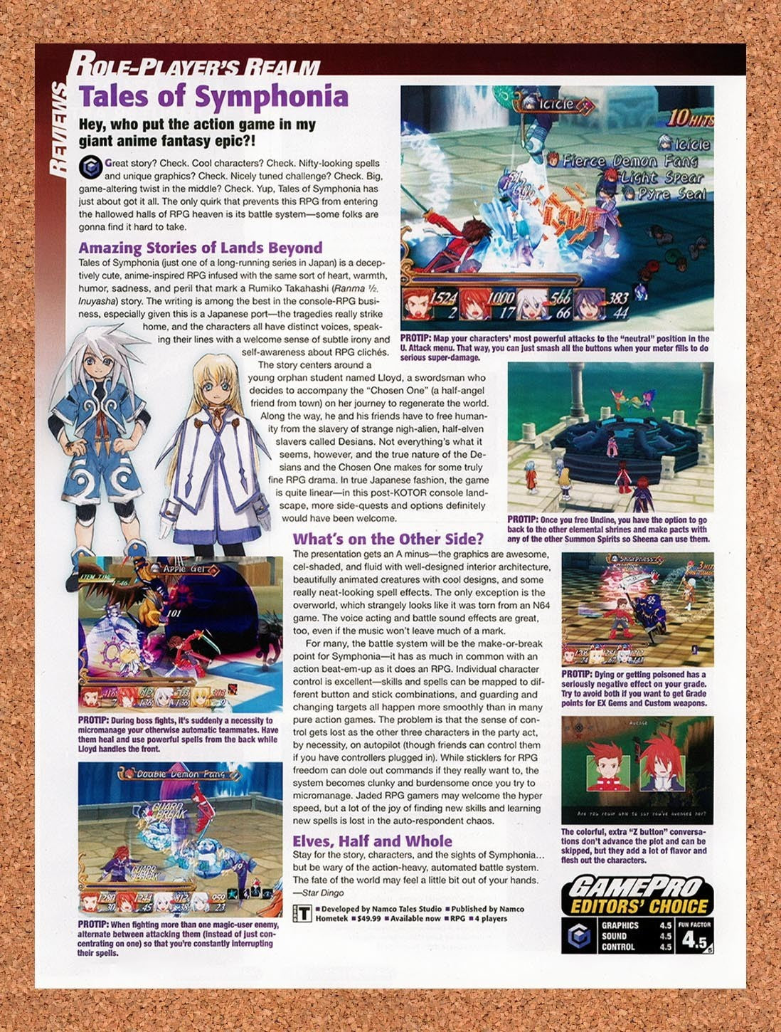2004 Tales Of Symphonia GameCube Original Advertisement / Retro Promo vr1
