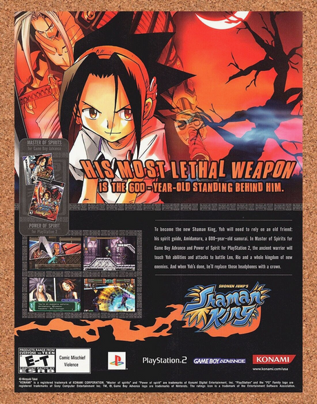 Original 2004 Shaman King GBA Vintage Print Ad - Video Game Promo Wall Art 1