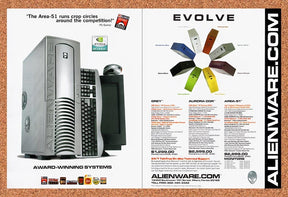 2001 Alienware Evolve nVidia G-Force 3 Original Advertisement / Retro Promo v3