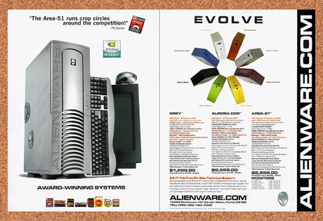 2001 Alienware Evolve nVidia G-Force 3 Original Advertisement / Retro Promo v3