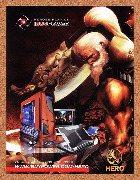 HERO iBuyPower Gaming PC Original 2006 Ad Authentic Retro Video Game Promo