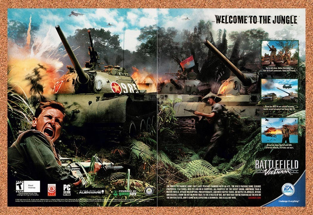 2004 Battlefield Vietnam PC Original Advertisement / Retro Promo v2