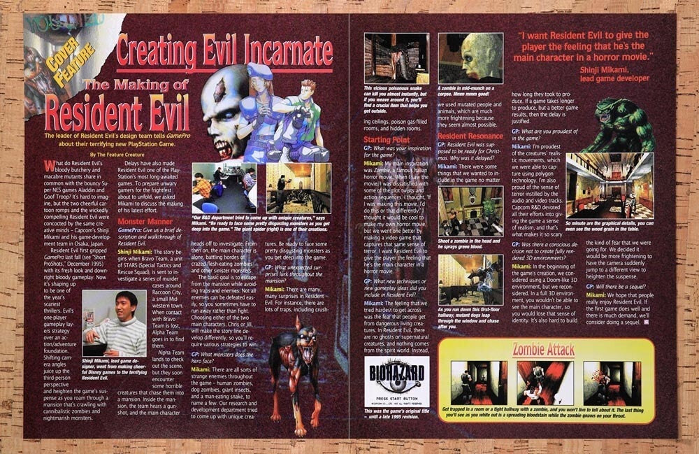 1995 Resident Evil The Making Of Original Advertisement / Retro Wall Art v4