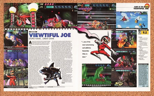 Viewtiful Joe GameCube Original 2004 Ad Authentic Nintendo Video Game Promo v2